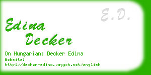 edina decker business card